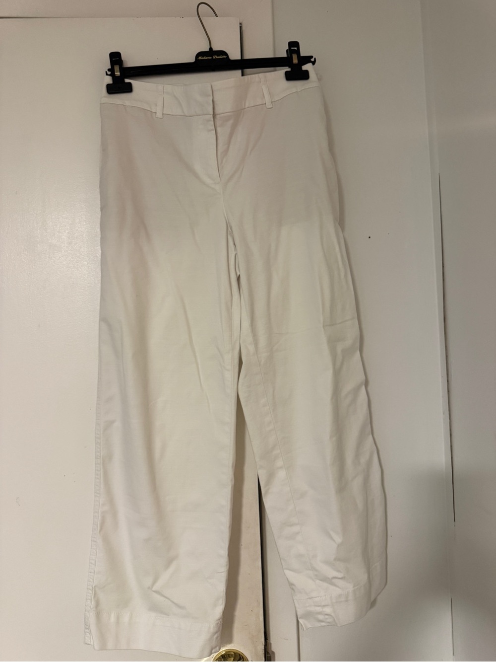 Talbots White cotton Wide-Leg pant
